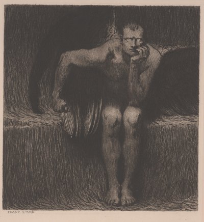 ルシファー、1890年頃（エッチング） 作： Franz von Stuck