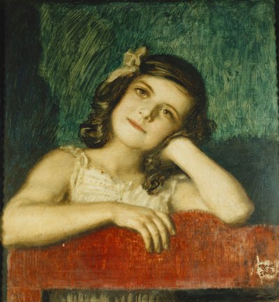 アーティストの娘であるメアリーの肖像、 作： Franz von Stuck