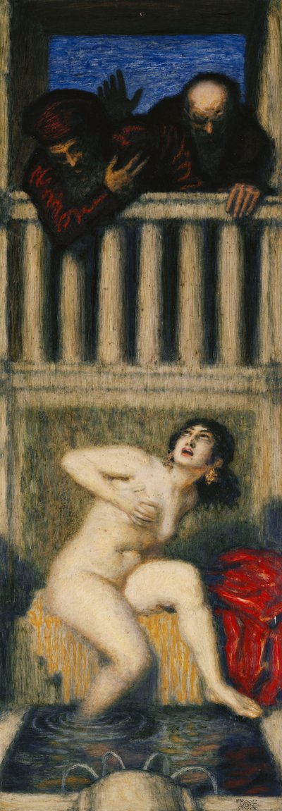 スザンナと二人の老人;スザンナと二人の老人、 作： Franz von Stuck