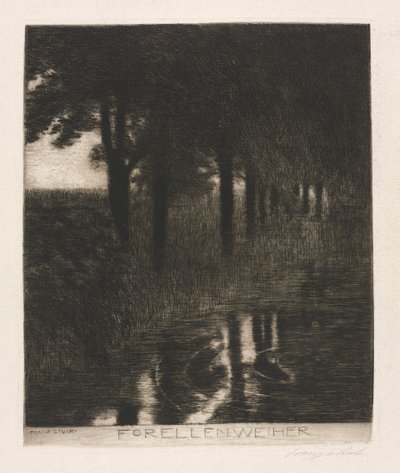 マス池。 作： Franz von Stuck