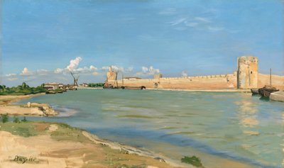 エーグ・モルトの西の城壁、1867年。 作： Frédéric Bazille