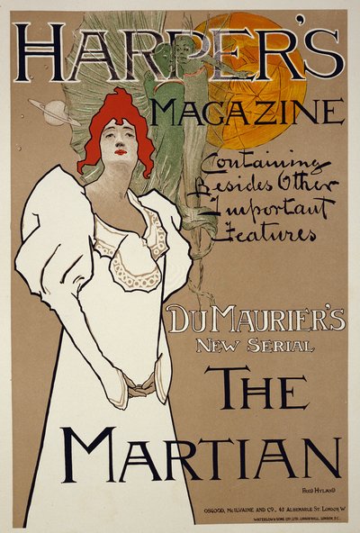 ハーパーズ誌の表紙イラスト、The Matianのデュモーリエ作、1898年 作： Fred Hyland