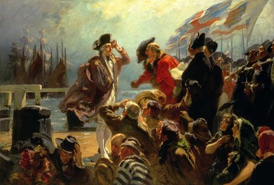 英雄ネルソンの帰還、1909年頃（キャンバスに油彩） 作： Fred Roe