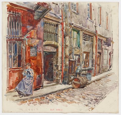 マルシェデザンファンルージュの入り口の階段A 作： Frederic Anatole Houbron