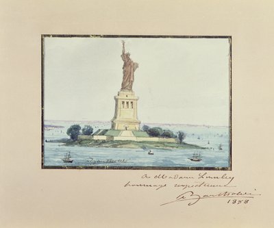 自由の女神、ベルドー島、ニューヨーク市、1888 作： Frederic Auguste Bartholdi