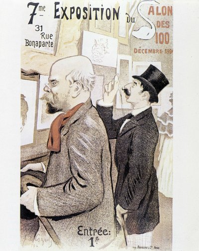 ヴェルレーヌ - 絵画サロンのポスター（1894年頃）。 作： Frederic Auguste Cazals