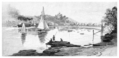 マンリービーチ、シドニー、ニューサウスウェールズ州、オーストラリア、1886年。 作： Frederic B. Schell