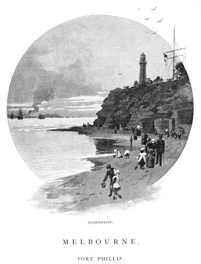 クイーンズクリフ、ポートフィリップ、ビクトリア、オーストラリア、1886。 作： Frederic B. Schell