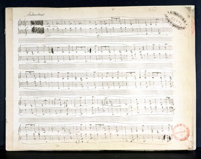 「Fのバラードナンバー2」のスコアのファクシミリ 作： Frederic Chopin
