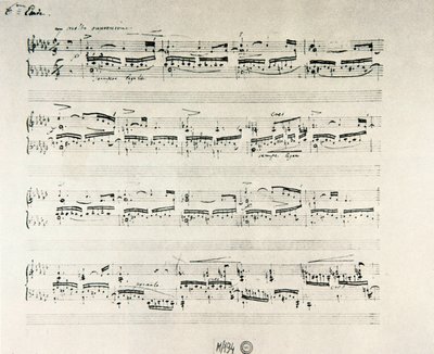 ポーランドの作曲家、フレデリック・ショパン（1810-1849）の「ピアノのためのエチュード op.10」の楽譜。 作： Frederic Chopin