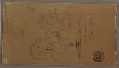 公園の噴水、ナイアガラの滝。 作： Frederic Edwin Church