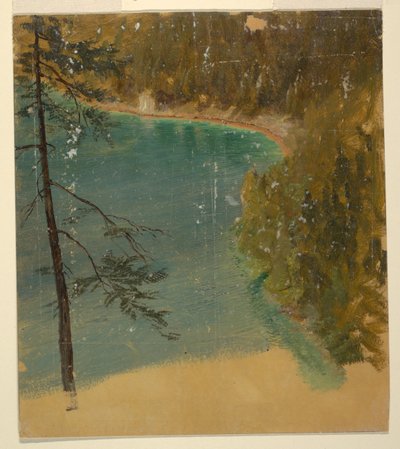 アルプスの湖 (バイエルンまたはスイス) 作： Frederic Edwin Church