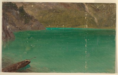 アルプスの湖 (バイエルンまたはスイス) 作： Frederic Edwin Church