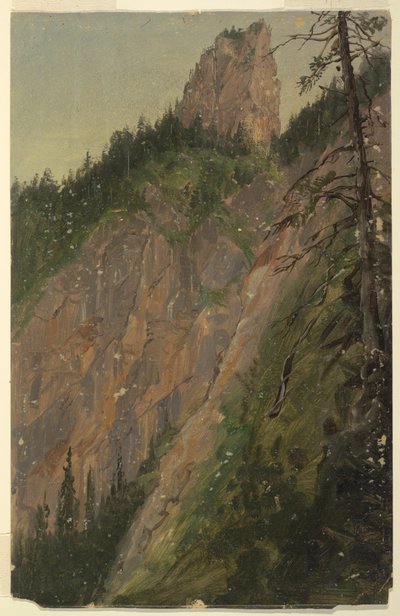 アルプスの風景、バイエルンまたはスイス 作： Frederic Edwin Church