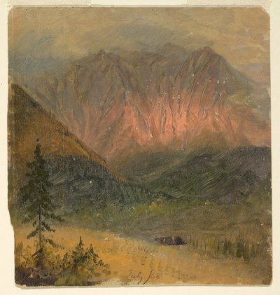 日没のアルパイン スタディ 作： Frederic Edwin Church