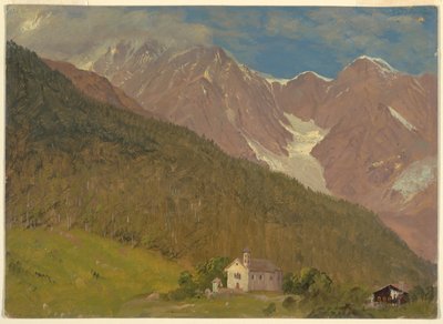 スイスのアルプスの風景 作： Frederic Edwin Church