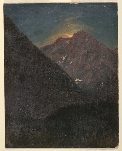 アルプスの風景 (バイエルンまたはスイス) 作： Frederic Edwin Church