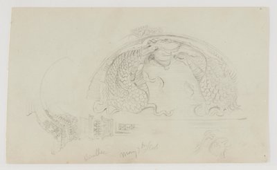 建築ディテール、ゼウス神殿、バールベック 作： Frederic Edwin Church