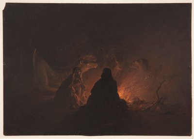 夜のキャンプのベドウィン 作： Frederic Edwin Church