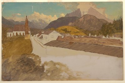 ベルヒテスガーデン、バイエルン州、全体像 作： Frederic Edwin Church