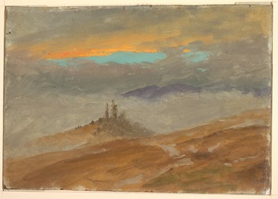 雲の研究、冬の風景の上 作： Frederic Edwin Church