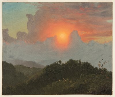 雲と夕日、ジャマイカ 作： Frederic Edwin Church