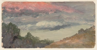 チャーチの農場、ニューヨーク州ハドソンにかかる雲 作： Frederic Edwin Church