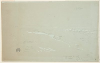 ダマスカス、シリア、北西から見た、その 1 作： Frederic Edwin Church