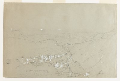 コロンビア、テケンダマ滝付近より」トリマ火山とルイス火山の峰々の遠望 作： Frederic Edwin Church