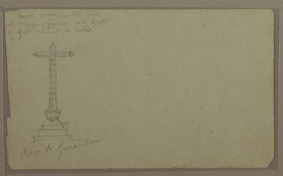 グアランダ、メイン広場の十字架、1857年 作： フレデリックエドウィン教会