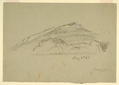 素描「バイエルンの木」1868年8月8日 作： Frederic Edwin Church