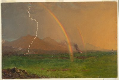 素描《雷雨のアルプスの風景》1868年 作： フレデリックエドウィン教会