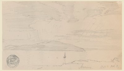 図面、オーロラ、マウント・デザート島、1860年9月 作： フレデリックエドウィン教会