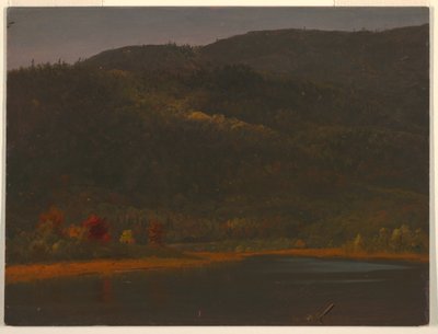 素描、秋の風景、1860-70年 作： Frederic Edwin Church
