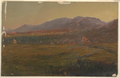 素描、秋の風景、ニューヨーク州ハドソン、1860年頃 作： Frederic Edwin Church