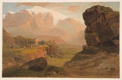 ドローイング、バシャン・ファンタジー、1869年4月 作： Frederic Edwin Church