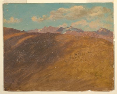 素描、バイエルンまたはスイス・アルプス、1868年 作： Frederic Edwin Church