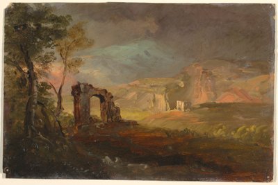 デッサン、カンパーニャ幻想曲、おそらく1868-69年 作： Frederic Edwin Church
