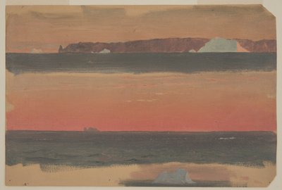 1859年6月1日、ニューファンドランド、セント・ジョン岬でのデッサン 作： Frederic Edwin Church
