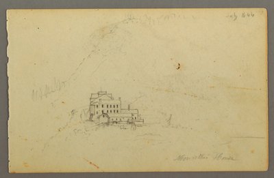 デッサン、キャッツキル・マウンテン・ハウス、1844年 作： フレデリックエドウィン教会