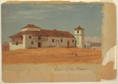 デッサン、バランキージャの教会、コロンビア、1853年5月 作： Frederic Edwin Church