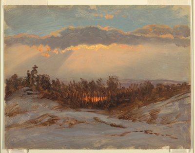 ドローイング、チャーチズ・ファーム、ニューヨーク州ハドソン、1870-80年 作： Frederic Edwin Church