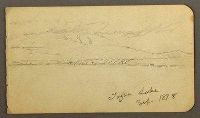 雲に覆われたカタディン山のデッサン、1878年 作： Frederic Edwin Church