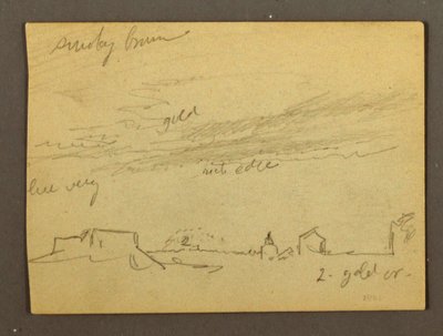 ドローイング、建物上の雲の研究、おそらく1868-69年 作： Frederic Edwin Church