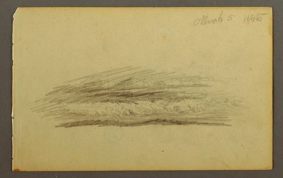 ドローイング、クラウドバンク、1845年 作： Frederic Edwin Church
