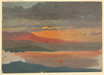 ドローイング、夕暮れの雲の研究、1860-70年 作： フレデリックエドウィン教会