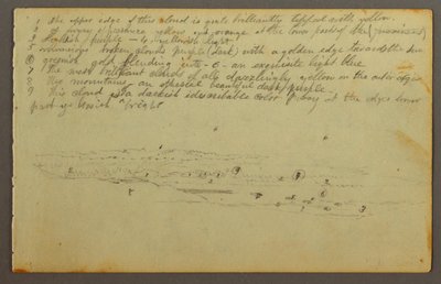デッサン、雲の研究、おそらく1844年 作： Frederic Edwin Church