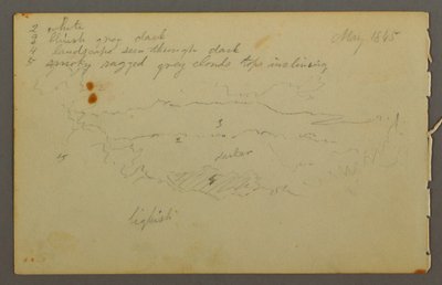 デッサン、雲の研究、1844年 作： Frederic Edwin Church