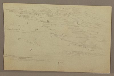 ドローイング、雲の研究、1860年代 作： Frederic Edwin Church