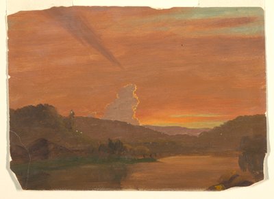 ドローイング、夕暮れの雲の研究、1850-60年 作： Frederic Edwin Church